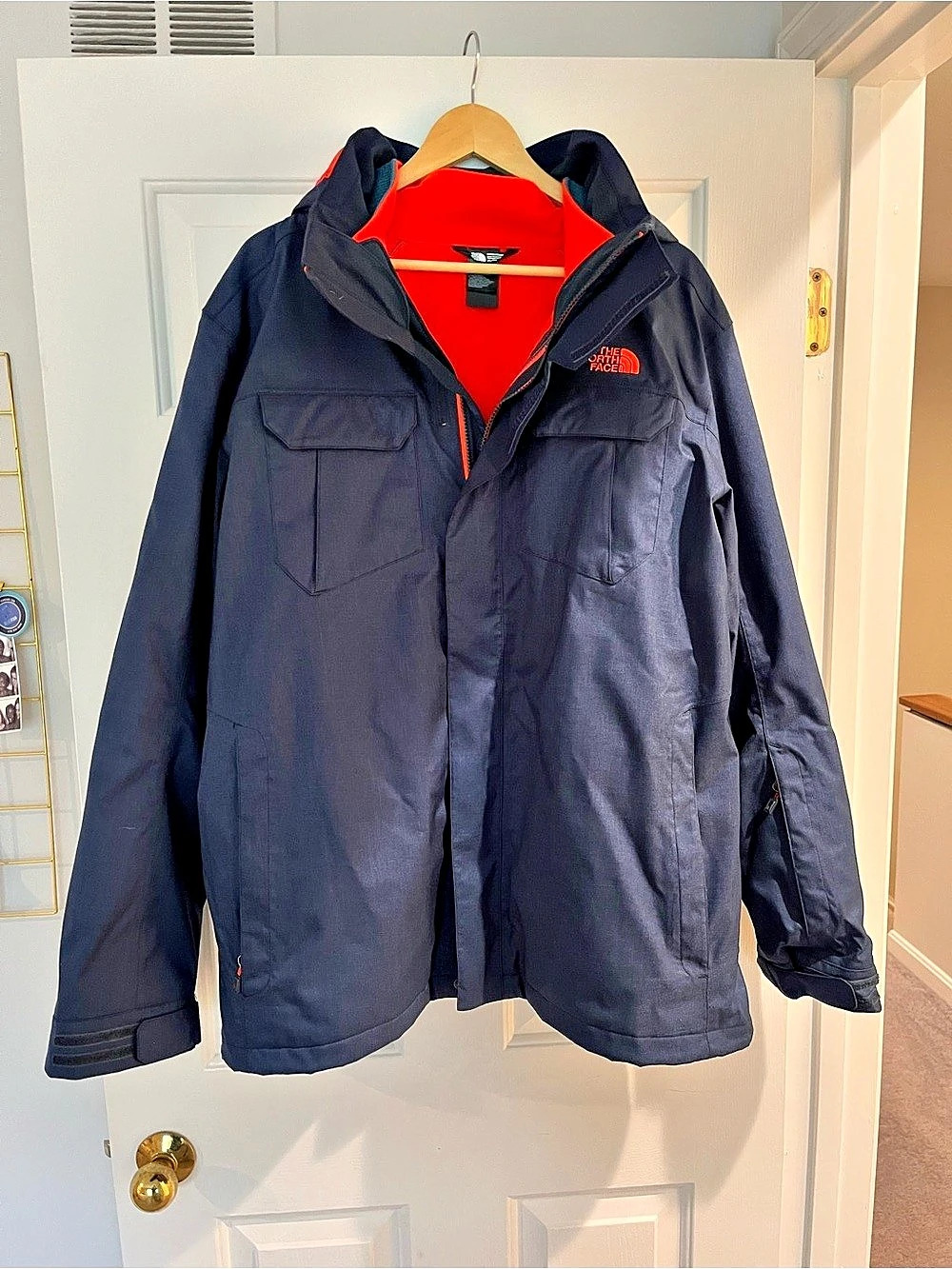 The North Face Skyline Full-Zip Fleece Jacket Men's Blue & Orange XL